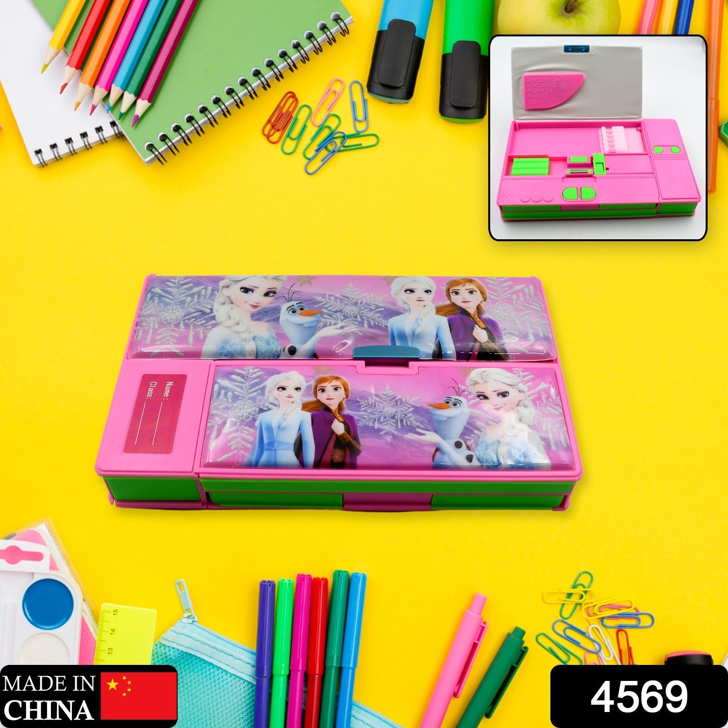 4569 Multi Purpose Gadget Jumbo Pencil Box Compass With Calculator Jumbo 2 Side Slot Geometry Box Compass Use School , Traveling & Studio 4569 Multi Purpose Gadget Jumbo Pencil Box Compass With Calculator Jumbo 2 Side Slot Geometry Box Compass Use School , Traveling & Studio